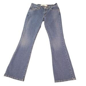 Levis 518 Superlow Boot Cut Jeans Womens 7M JR Medium Wash Blue Denim VTG Y2K